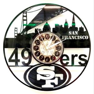 SAN FANCISCO 49ers vinyl record clock